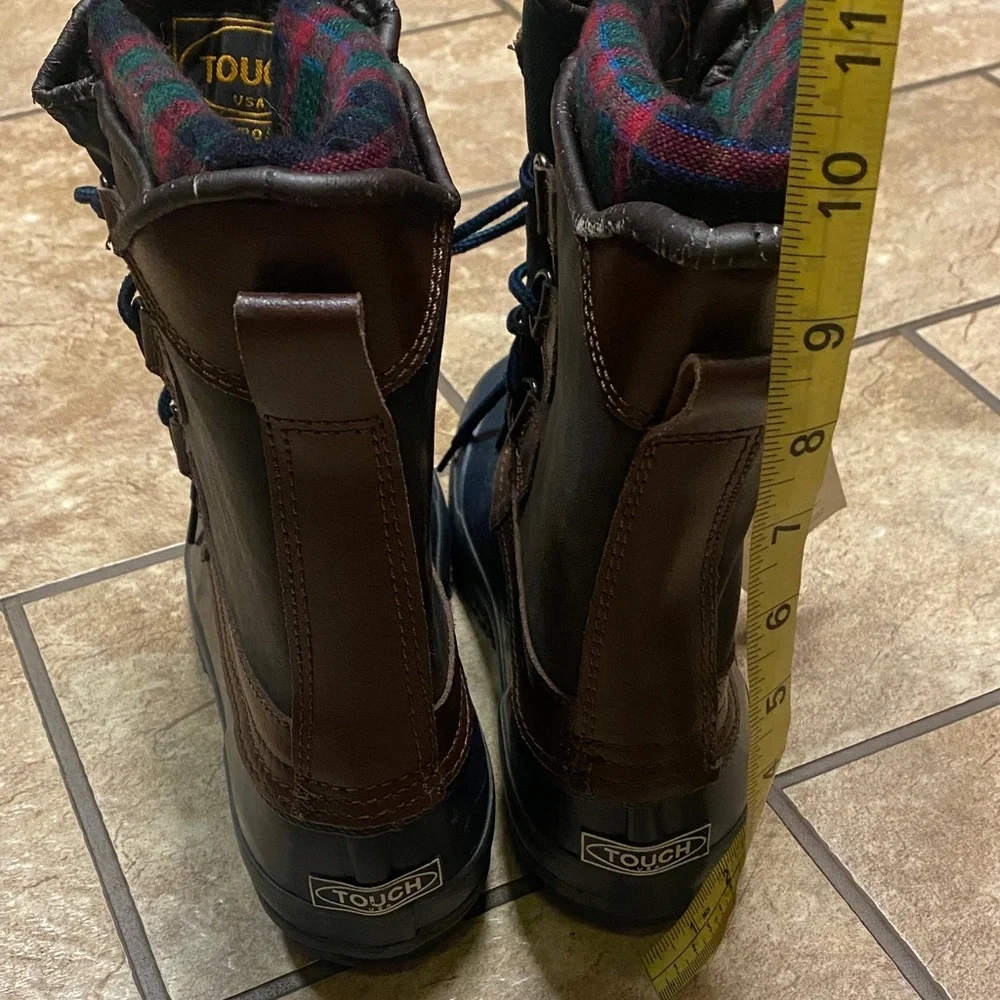 Thermolite Leather Winter Boots in Blue and Brown NWT Waterproof